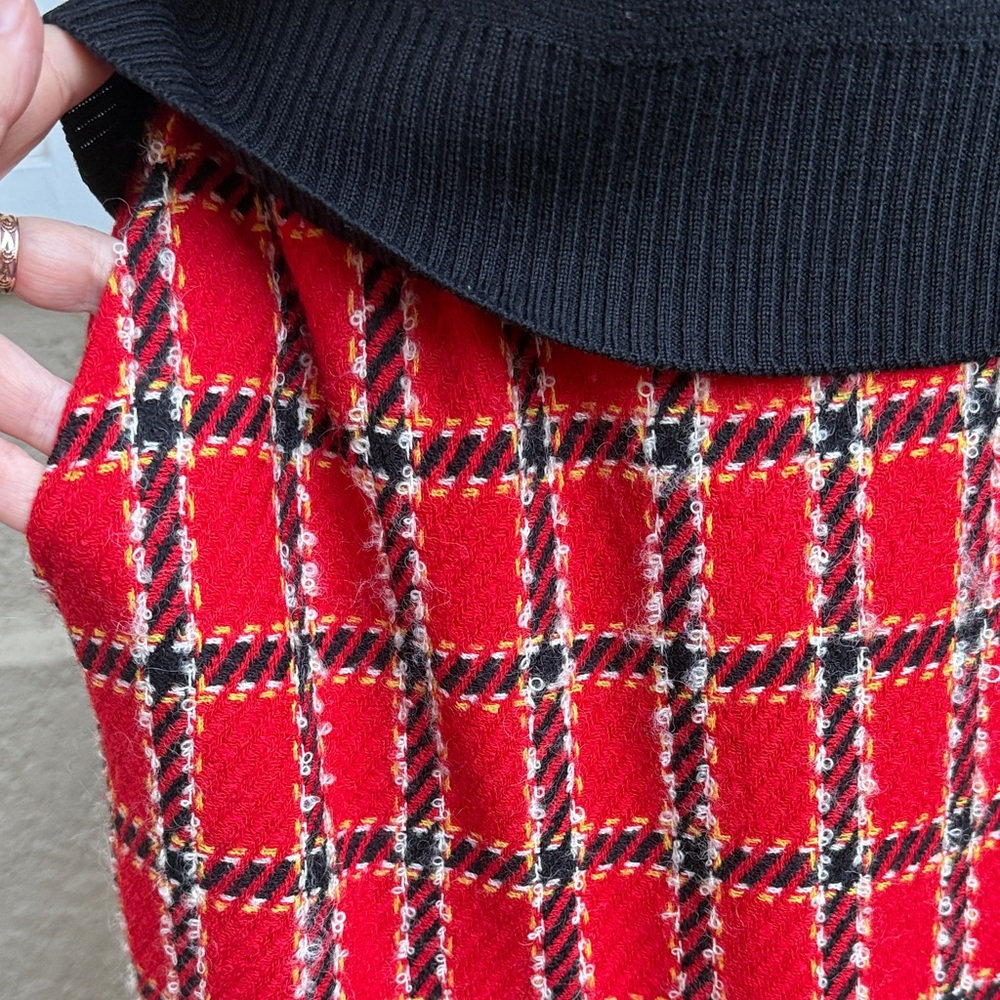 Vintage Multicolored Evan Picone Plaid Tweed Wool Blazer and Skirt Set - Picture 5 of 15